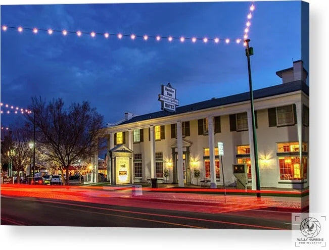 Boulder City Hotel at Night 1 - Acrylic Print Pixels