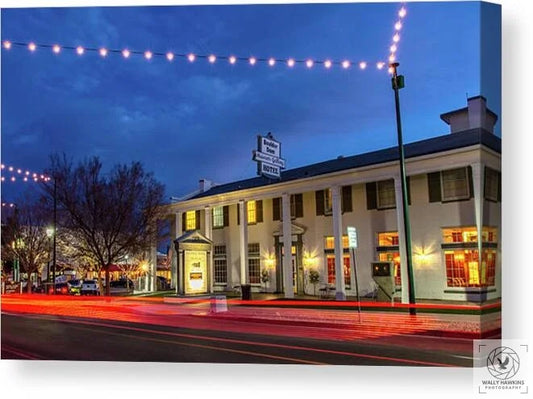 Boulder City Hotel at Night 1 - Canvas Print Pixels