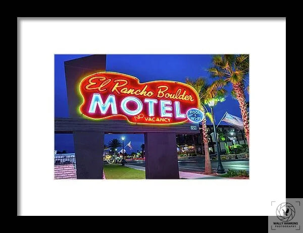 El Rancho Boulder Motel - Framed Print Pixels