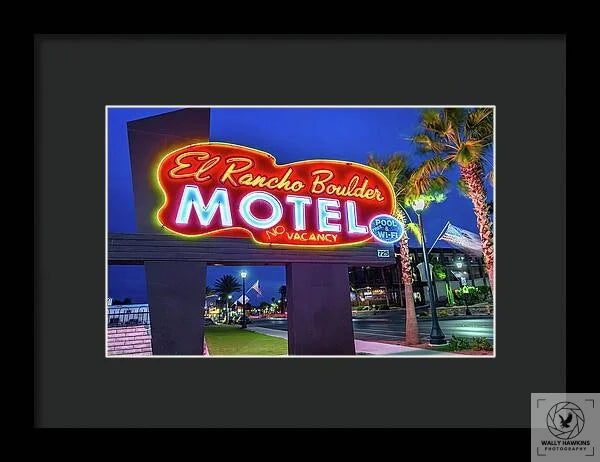 El Rancho Boulder Motel - Framed Print Pixels