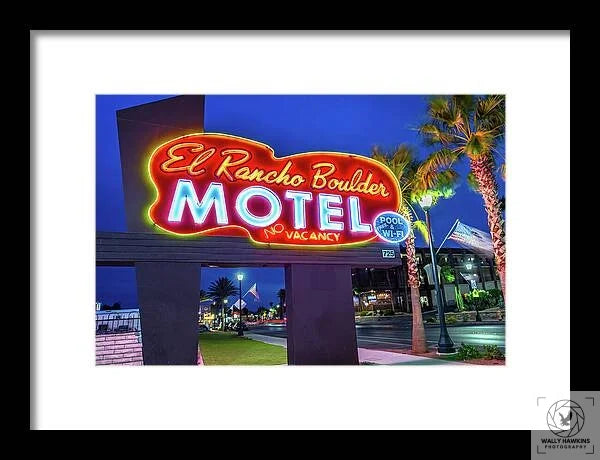 El Rancho Boulder Motel - Framed Print Pixels