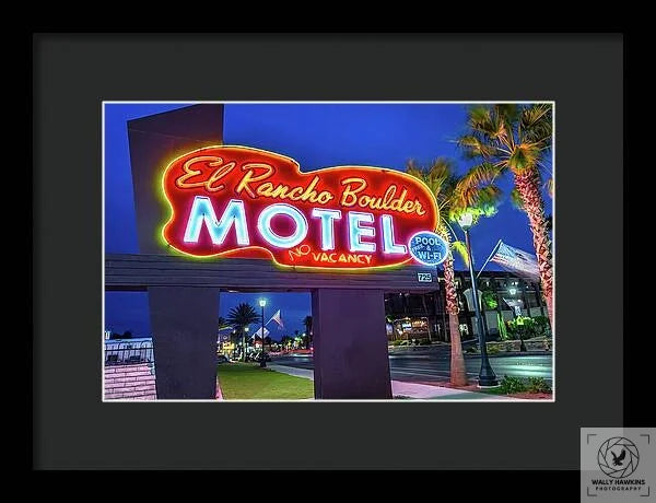 El Rancho Boulder Motel - Framed Print Pixels