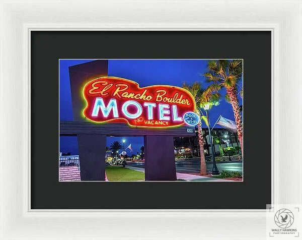 El Rancho Boulder Motel - Framed Print Pixels