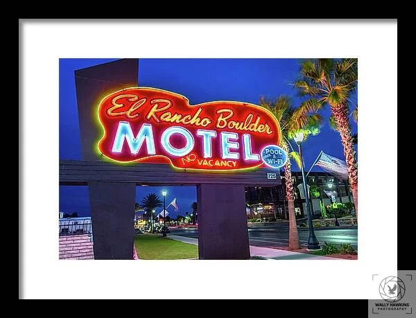 El Rancho Boulder Motel - Framed Print Pixels