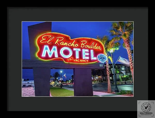 El Rancho Boulder Motel - Framed Print Pixels