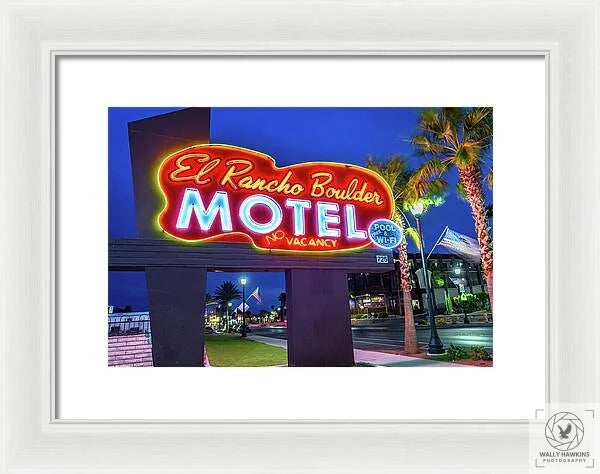 El Rancho Boulder Motel - Framed Print Pixels