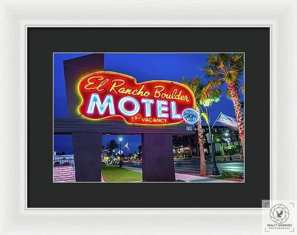 El Rancho Boulder Motel - Framed Print Pixels