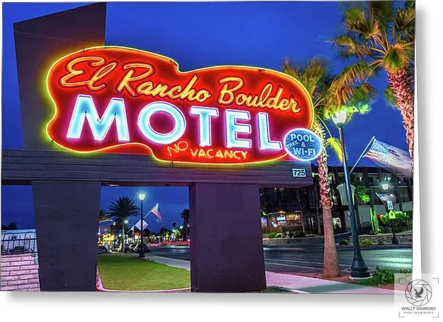 El Rancho Boulder Motel - Greeting Card Pixels