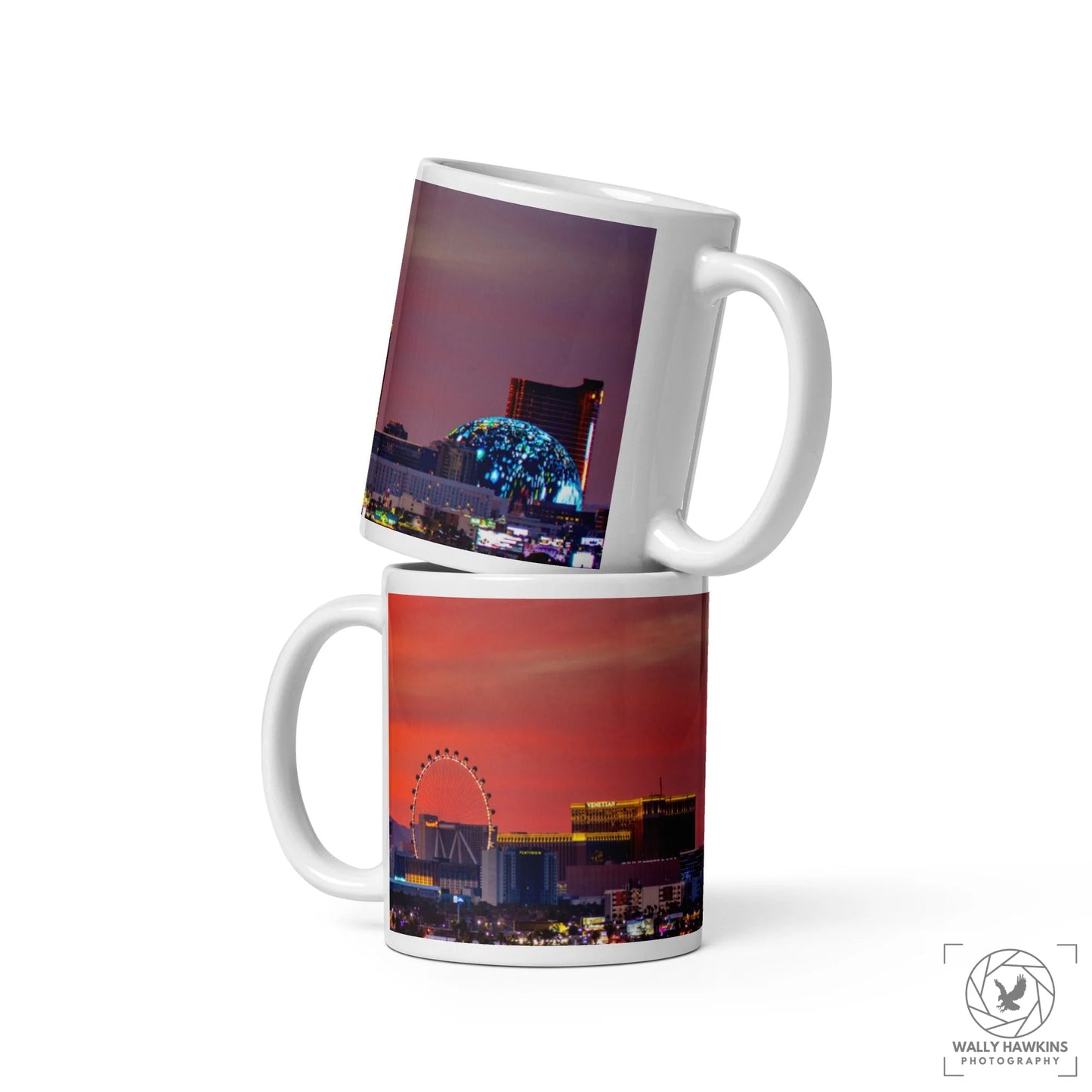Fiery Sunset - White glossy mug Wally Hawkins Photography