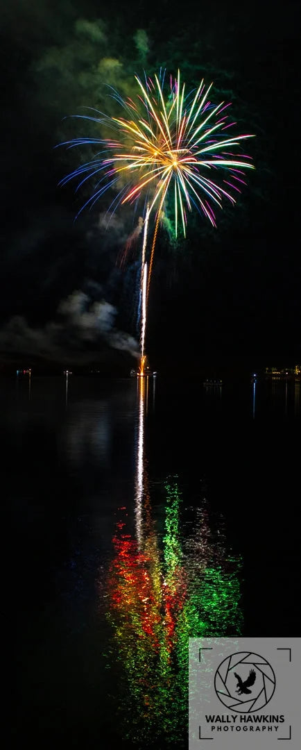 Fireworks at Reflection Bay 2024 Wally Hawkins Photography