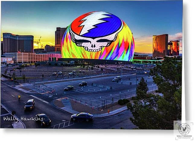 Grateful Dead Sunset - Greeting Card Pixels