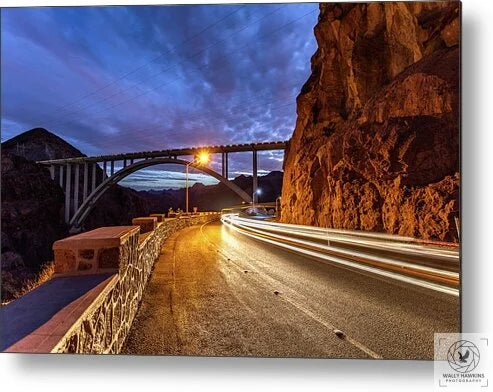 Hoover Dam Bridge - Metal Print Pixels