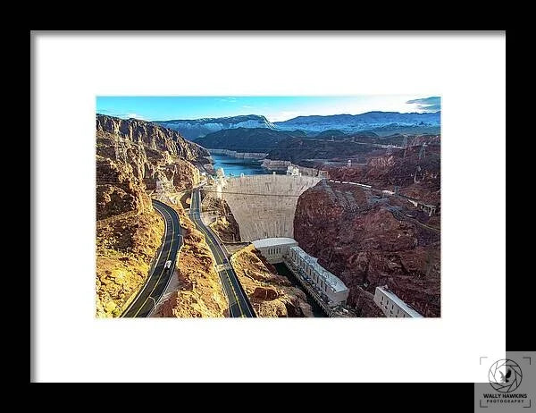 Hoover Dam Southside - Framed Print Pixels