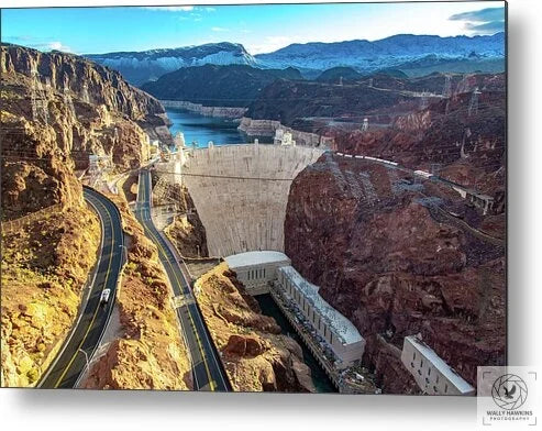 Hoover Dam Southside - Metal Print Pixels