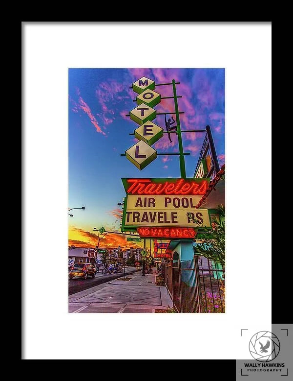 Travelers Motel - Framed Print Pixels