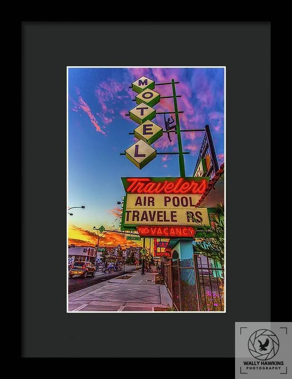 Travelers Motel - Framed Print Pixels