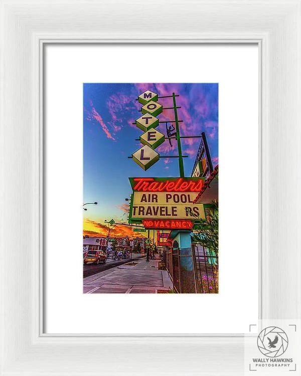 Travelers Motel - Framed Print Pixels