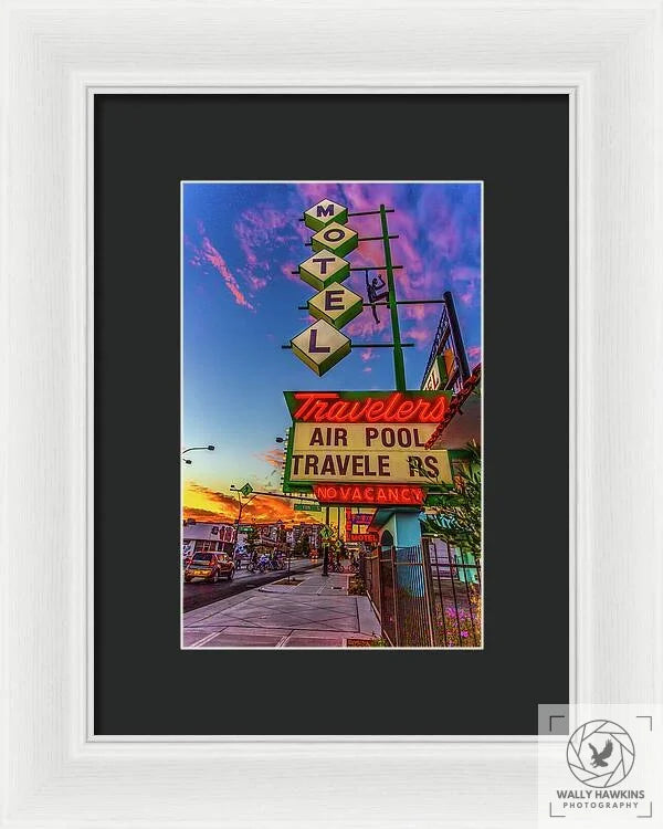 Travelers Motel - Framed Print Pixels