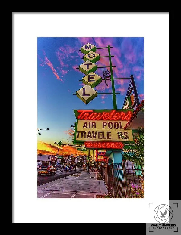 Travelers Motel - Framed Print Pixels