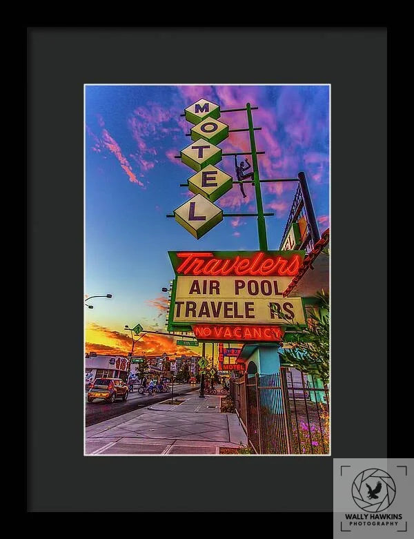 Travelers Motel - Framed Print Pixels