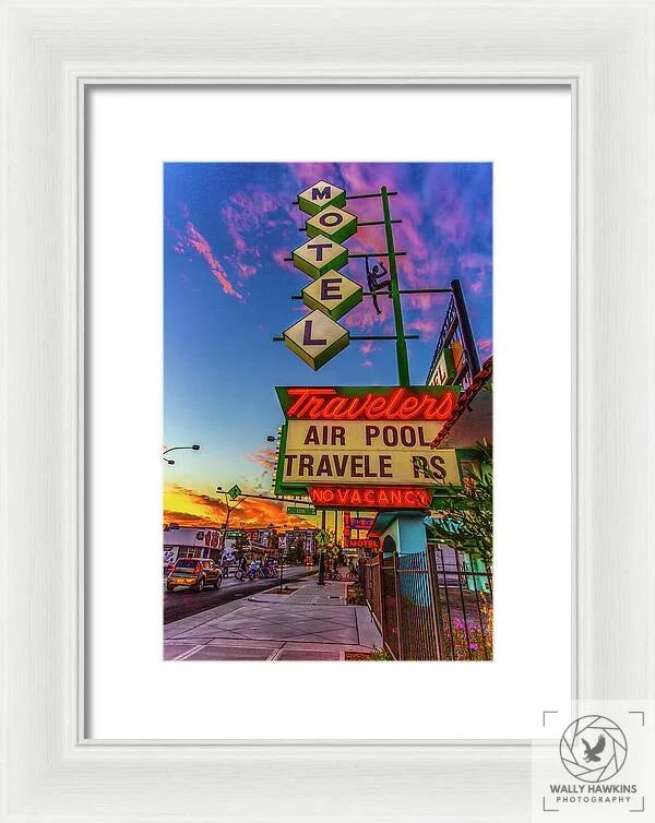 Travelers Motel - Framed Print Pixels