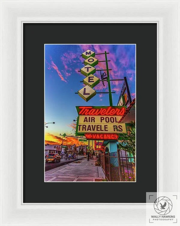 Travelers Motel - Framed Print Pixels