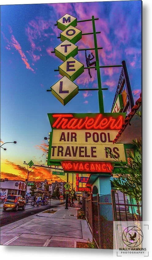 Travelers Motel - Metal Print Pixels